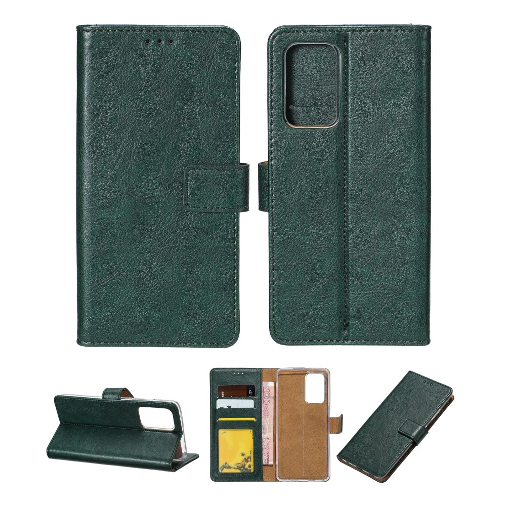 Rixus Bookcase For Samsung Galaxy A22 5G A226B Dark Green