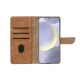 Rixus Bookcase For Samsung Galaxy S25 S9310 Light Brown