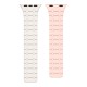 Rixus For Apple Watch 42mm, 44mm, 45mm, 49mm Silicone Band With Magnetic White + Pink