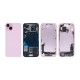 For iPhone 15 Complete Housing Incl. All Small Parts Without Battery And Back Camera Pink