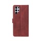 Rixus Bookcase For Samsung Galaxy S25 Ultra S938B Dark Red