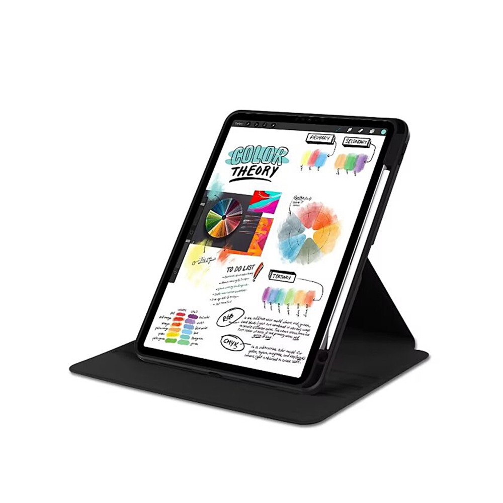 For iPad Air, Air 2 9.7 PU Leather Protective Case Black
