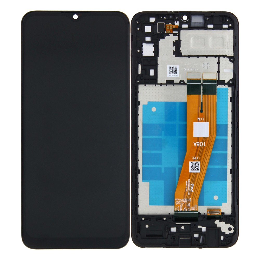 Samsung Galaxy A04e A042F Display And Digitizer With Frame Black Soft-OLED