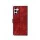Rixus Bookcase For Samsung Galaxy S25 S9310 Dark Red