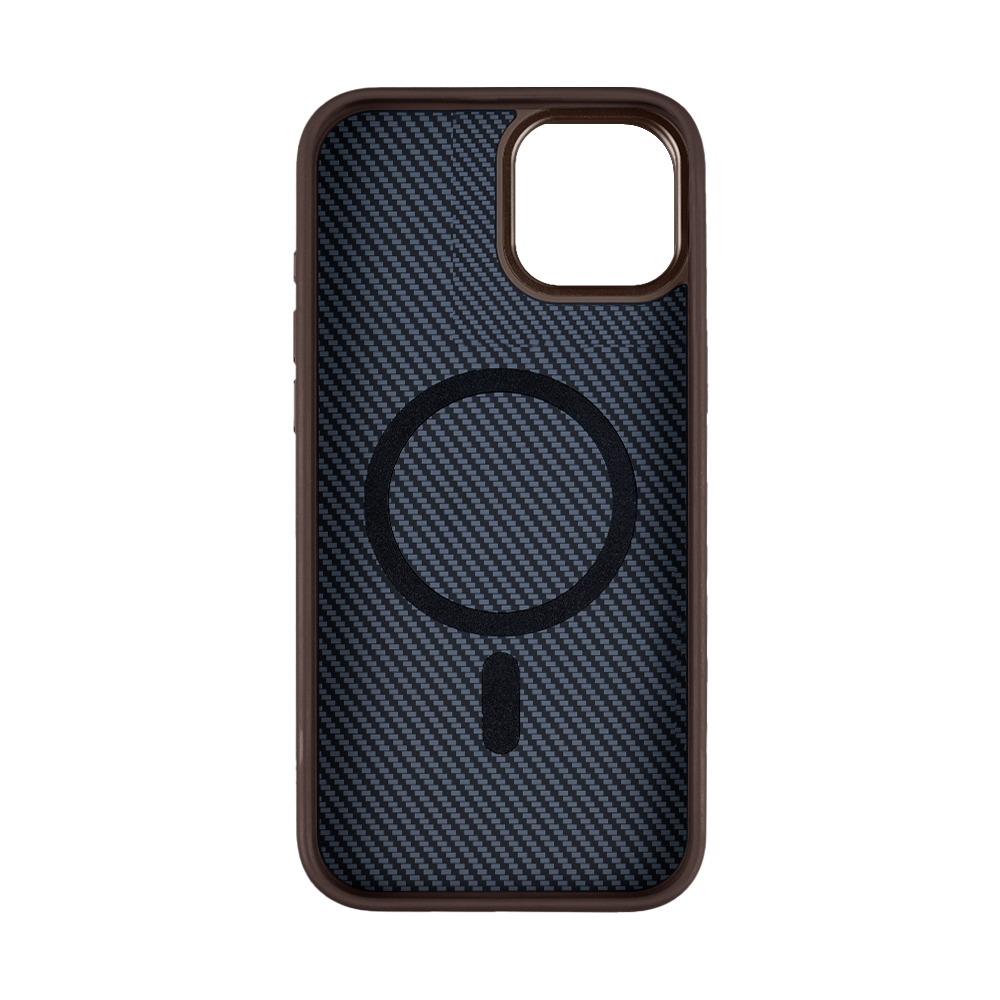 Rixus Mag Carbon With Magsafe For iPhone 11 Brown