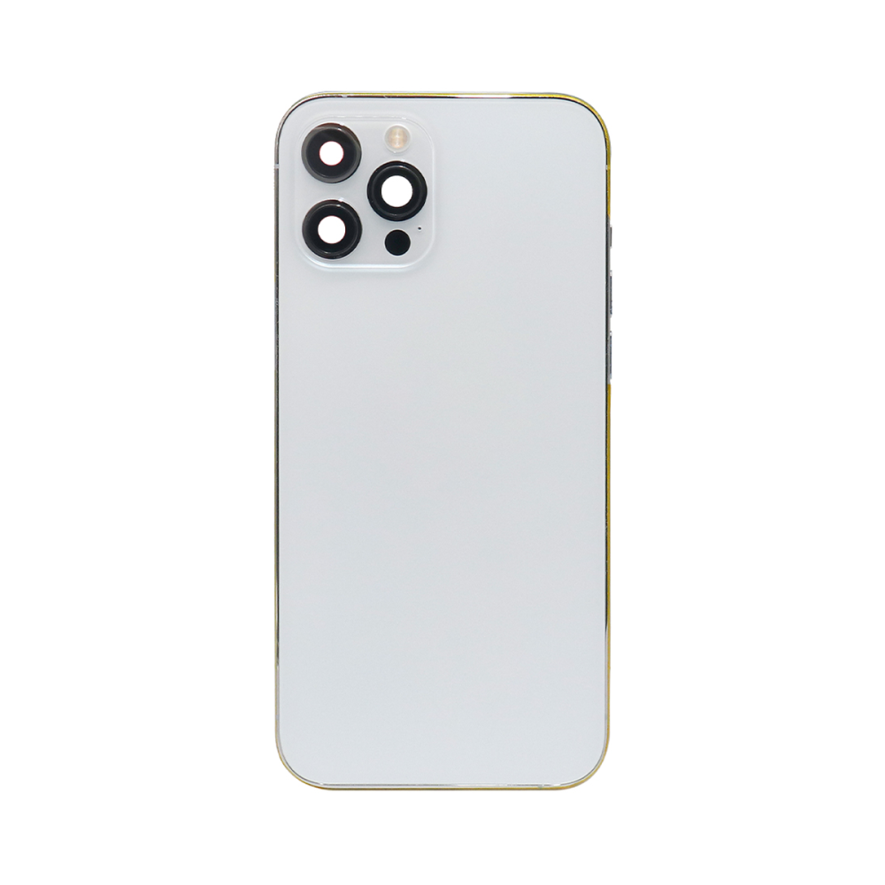 For iPhone 12 Pro Max Complete Housing incl. All Small Parts Without Battery & Back Camera Silver