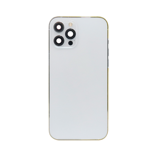 For iPhone 12 Pro Max Complete Housing incl. All Small Parts Without Battery & Back Camera Silver