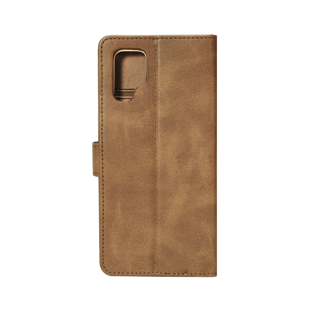 Rixus Bookcase For Samsung Galaxy S24 Ultra 5G S928B Light Brown