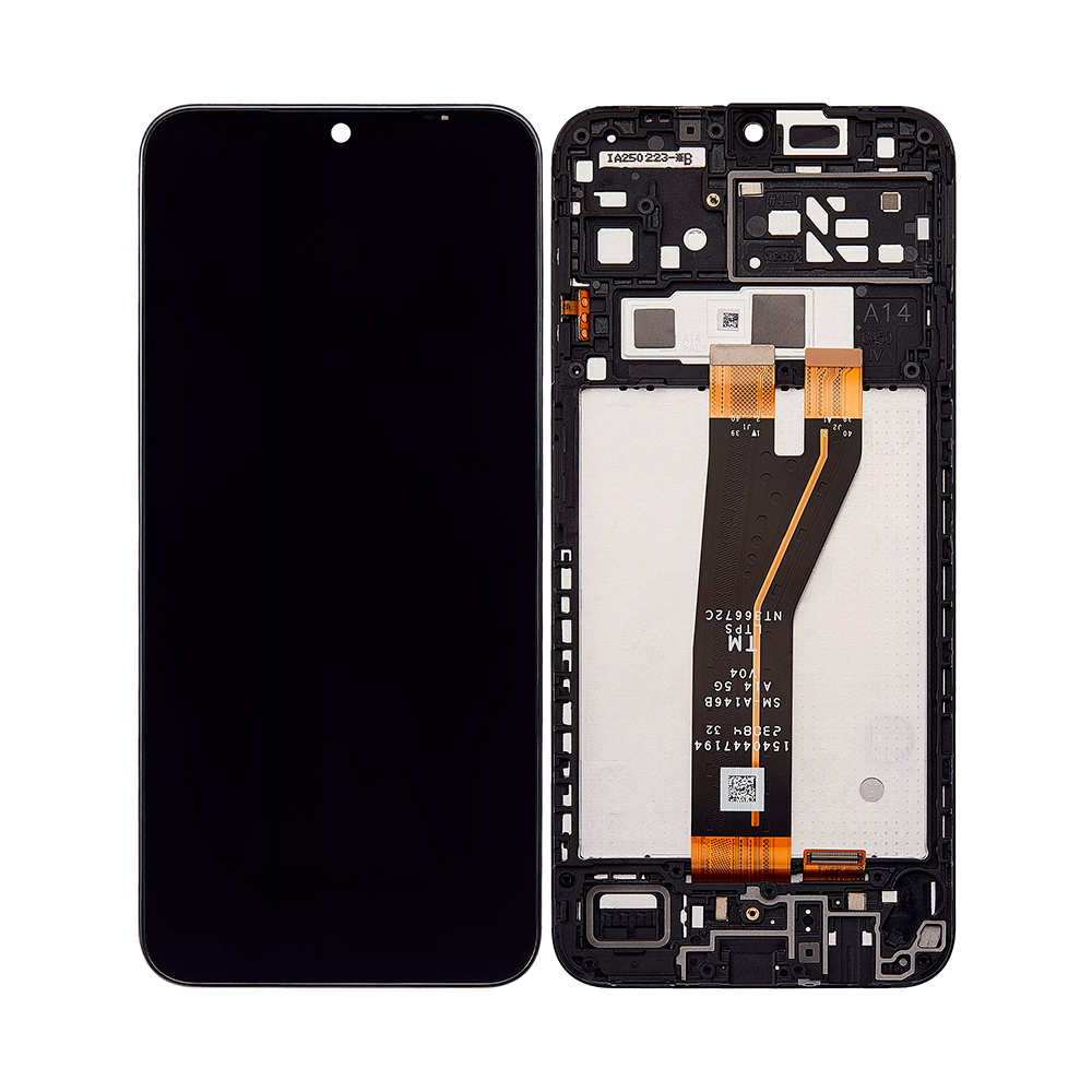 Samsung Galaxy A14 A145F Display And Digitizer With Frame Black Soft-OLED