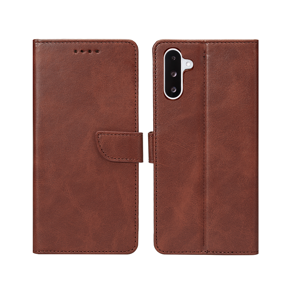 Rixus Bookcase For Samsung Galaxy A26 A266B Brown