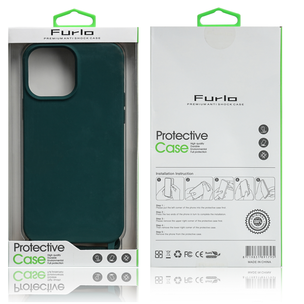 Furlo TPU Necklace Cord Cover For Samsung Galaxy A51 - Dark Green