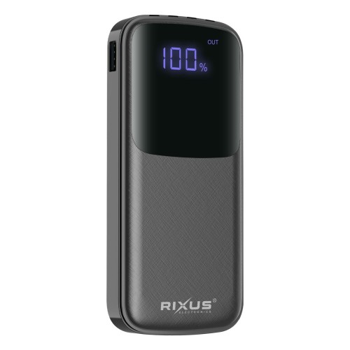 Rixus RXPB36B Power Bank 10000mAh With Build-in Cables Black