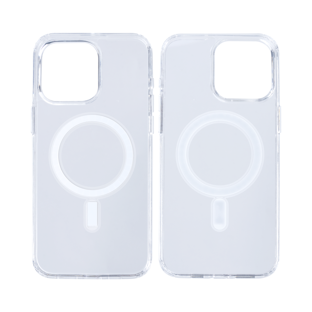 Rixus For iPhone 15 Pro Max Magnetic Clear Case