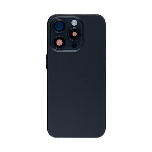 For iPhone 15 Pro Complete Housing Incl. All Small Parts Without Battery And Back Camera Black Titanium