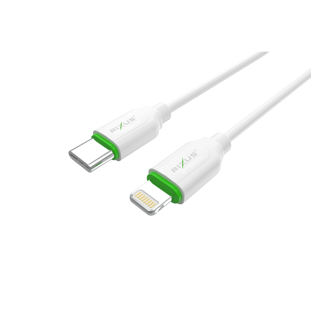 Rixus RX2022 Data Sync And Fast Charge Cable Type-C To Lightning 100CM