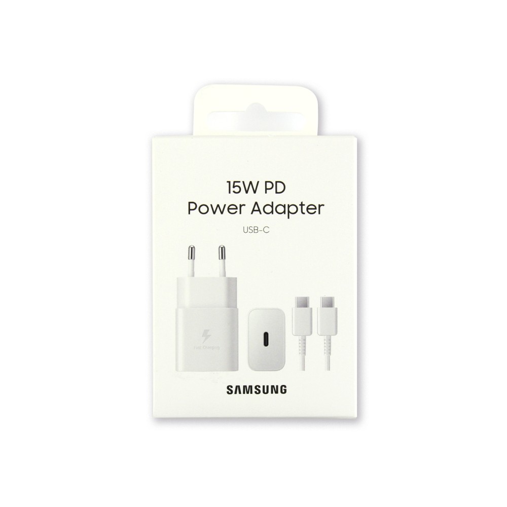 Samsung Fast Charger USB-C 15W With Cable 1m White Original Retail Box