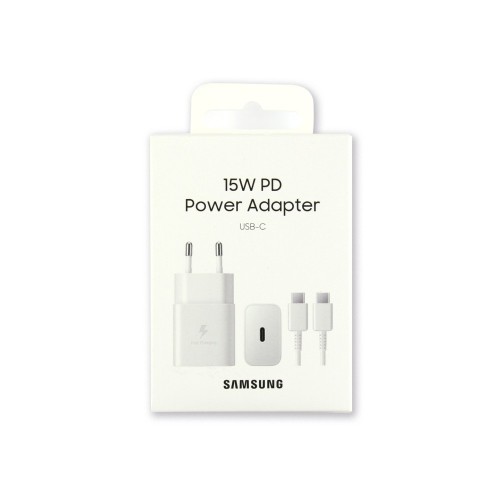 Samsung Fast Charger USB-C 15W With Cable 1m White Original Retail Box