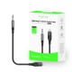 Rixus RXMU35L 3.5mm AUX To Lighting Braided Audio Cable 120 CM Black