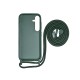 Rixus TPU Necklace Cord Cover For Samsung Galaxy A25 5G A256B Dark Green