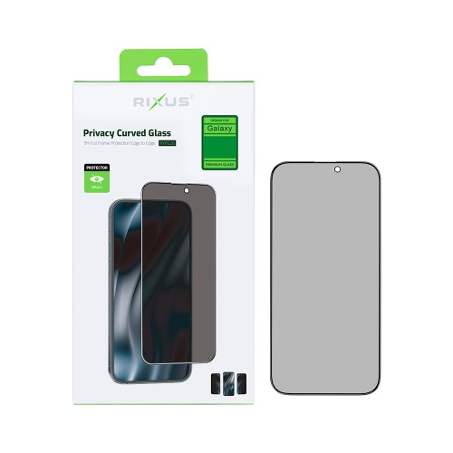 Rixus Privacy Full Curved Edge Tempered Glass For Samsung Galaxy A35 A356B