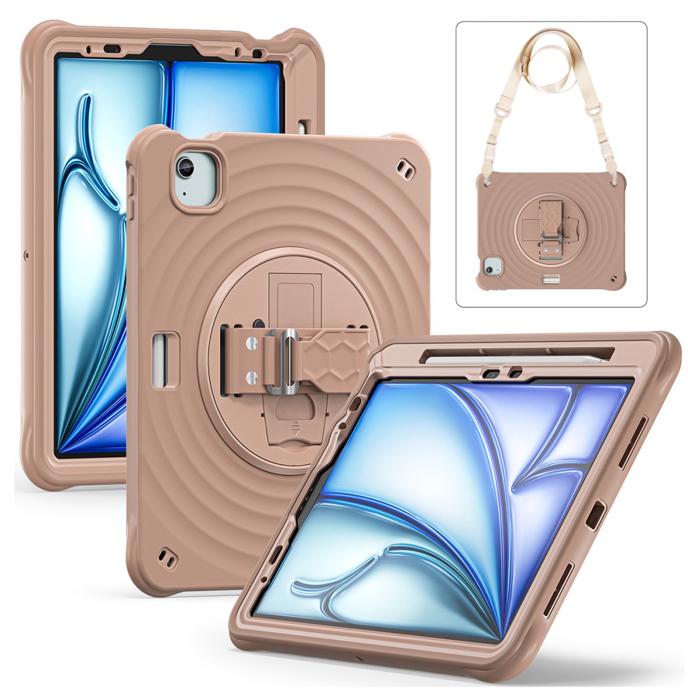 Rixus RXTC08 Anti Shock Case For iPad Air 13 (2024), iPad Pro 12.9 (2018, 2020, 2021, 2022) Latte
