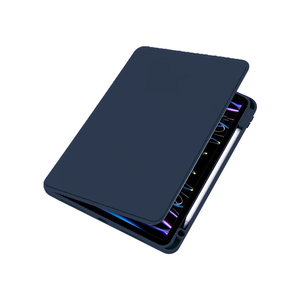 For iPad Air, Air 2 9.7 PU Leather Protective Case Dark Blue