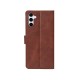 Rixus Bookcase For Samsung Galaxy S25 S9310 Brown