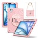 Rixus RXTC08 Anti Shock Case For iPad Air 11 (2024), Air 4 10.9 (2020), Air 5 10.9 (2022), Pro 11 (2018, 2020, 2021, 2022) Cherry Blossoms Pink