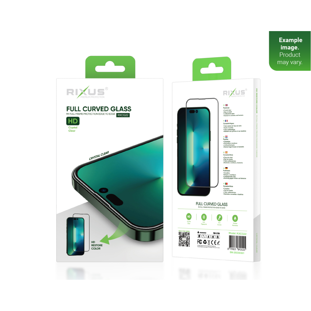 Rixus Clear HD Full Curved Edge Tempered Glass For Samsung Galaxy A03 Core A032F