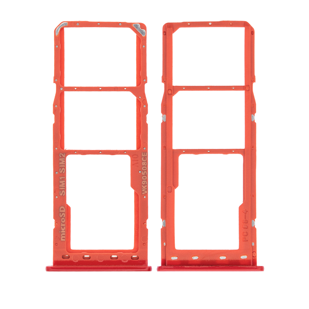 Samsung Galaxy A10 A105F Sim and MicroSD Card Holder Red
