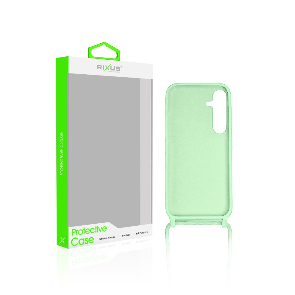 Rixus TPU Necklace Cord Cover For Samsung Galaxy A25 5G A256B Matcha