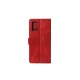Rixus Bookcase For Samsung Galaxy A01 A015F Dark Red
