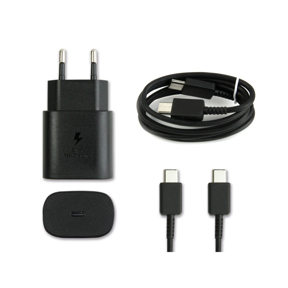 Fast Charger Travel Adaptor 25W Incl. USB-C Cable 100cm Black Retail Box