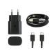 Fast Charger Travel Adaptor 25W Incl. USB-C Cable 100cm Black Retail Box