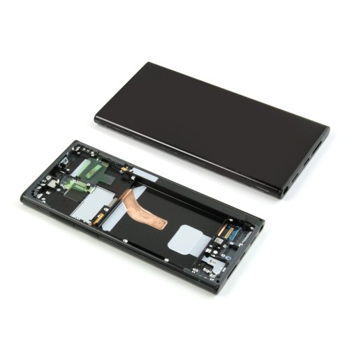 Samsung Galaxy S22 Ultra S908B Display And Digitizer With Frame Graphite, Red, Sky Blue Service Pack