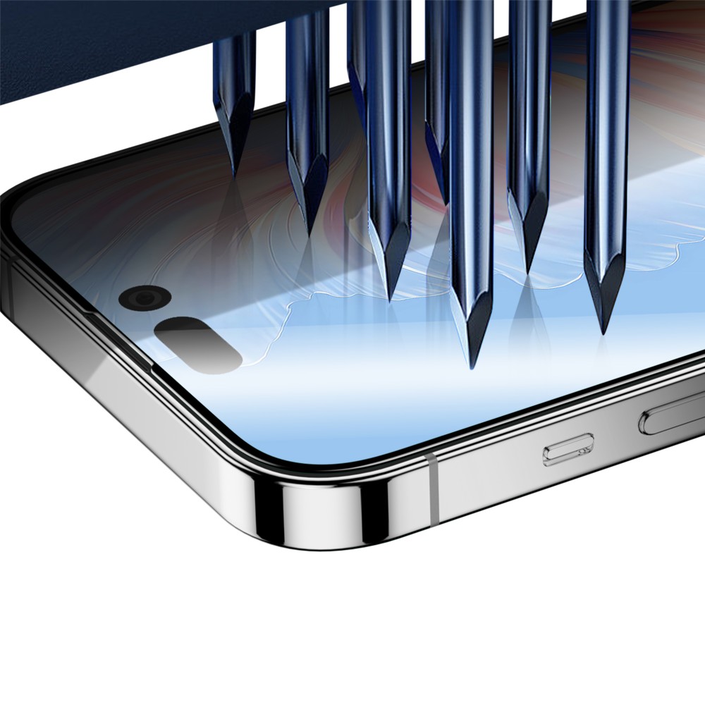 Rixus Clear HD Full Curved Edge Tempered Glass For iPhone 14 Plus, 13 Pro Max (10-Pack)