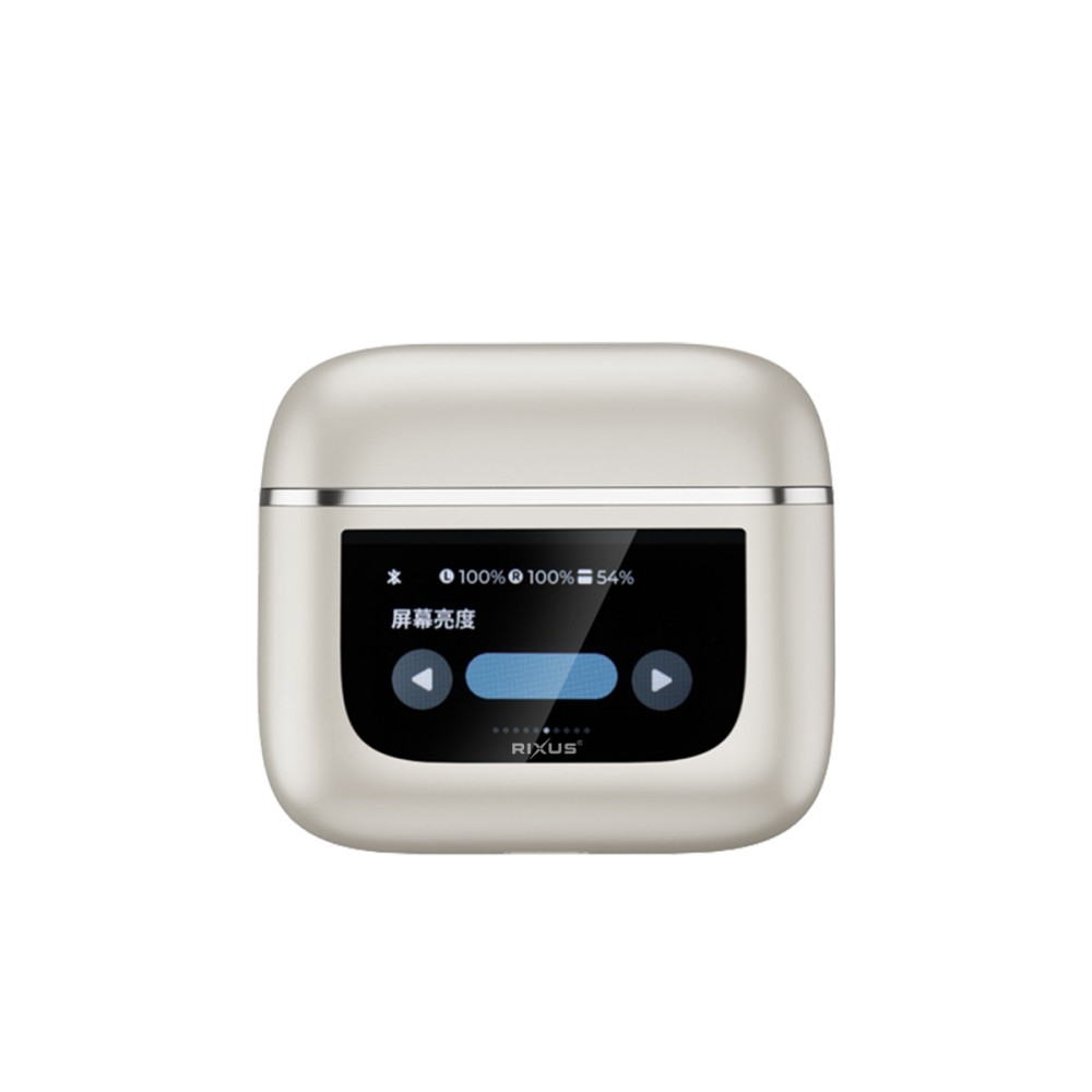 Rixus RXBH23A Wireless Travel Pro Earphone With Touch Screen Display Gold