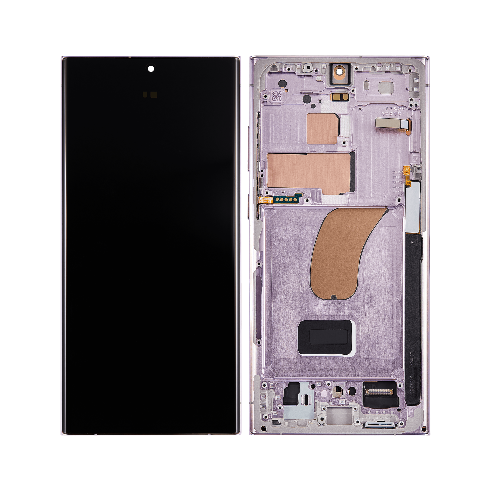 Samsung Galaxy S23 Ultra S918B Display And Digitizer With Frame Lavender Service Pack