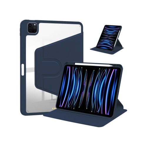 For iPad Air, Air 2 9.7 PU Leather Protective Case Dark Blue