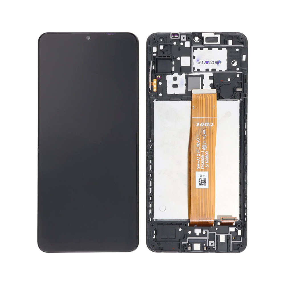 Samsung Galaxy A12 Nacho A127F Display And Digitizer With Frame Black Soft-OLED