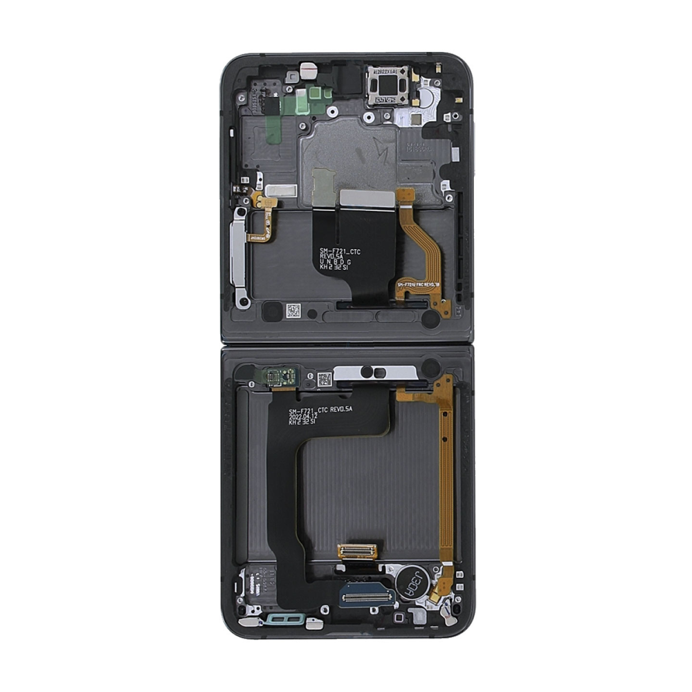 Samsung Galaxy Z Flip4 5G F721B Display And Digitizer With Frame Black Service Pack