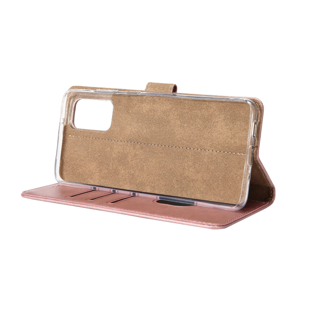 Rixus Bookcase For Samsung Galaxy A41 A415F Pink