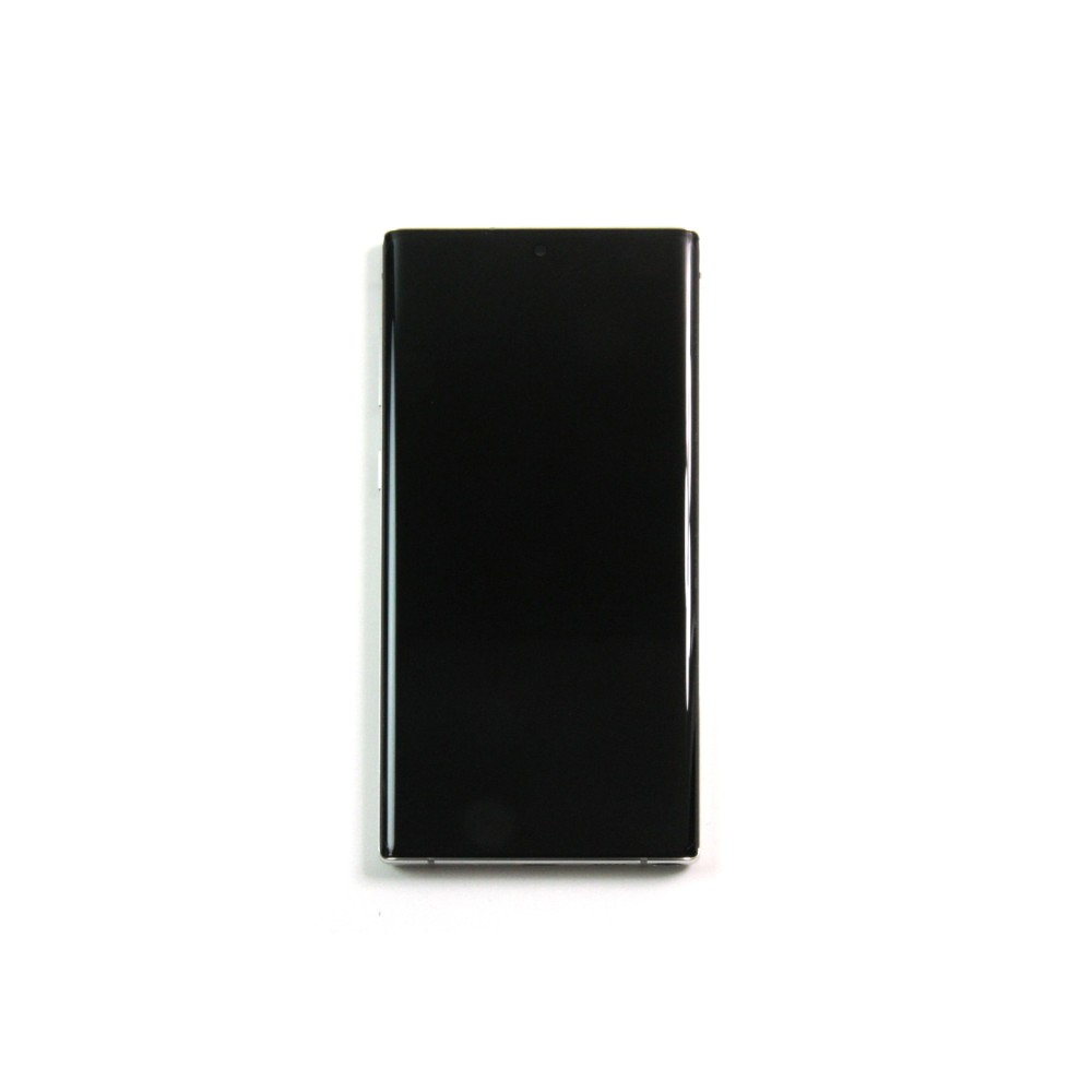 Samsung Galaxy Note 10 N970F Display And Digitizer With frame Aura White Service Pack