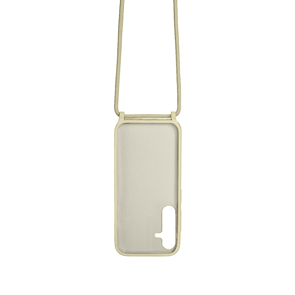 Rixus For Samsung Galaxy A25 5G A256B TPU Necklace Cord Cover Gold