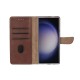 Rixus Bookcase For Samsung Galaxy S25 Ultra S938B Brown