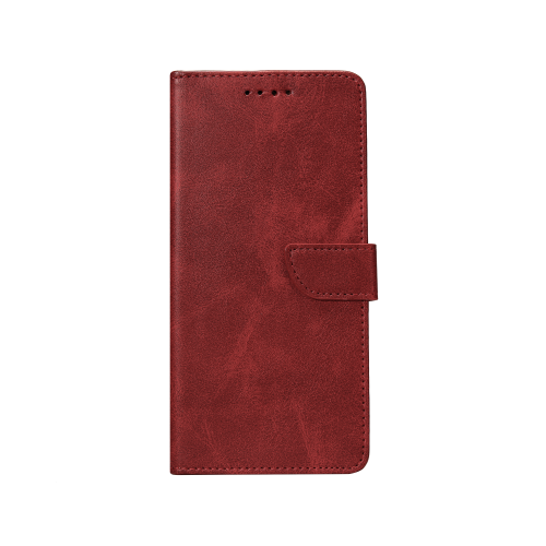 Rixus Bookcase For Samsung Galaxy S24 5G S921B Dark Red