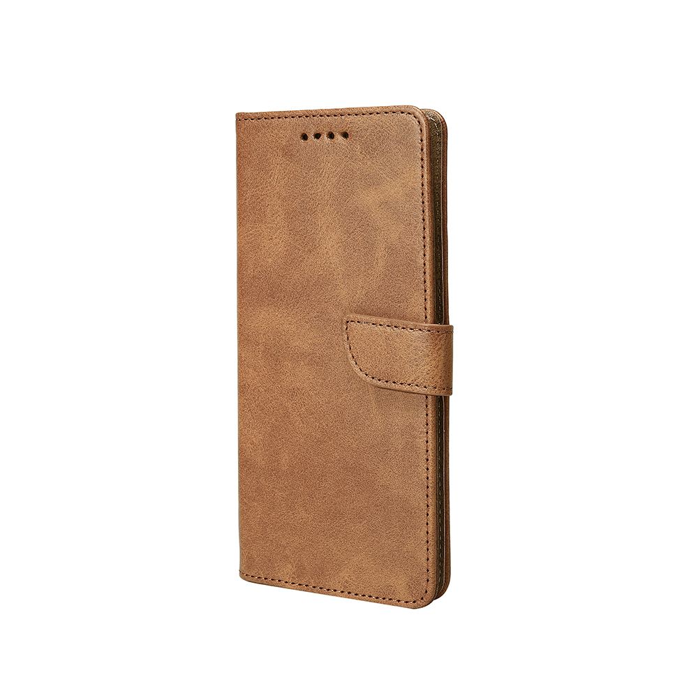 Rixus Bookcase For Samsung Galaxy A26 A266B Light Brown