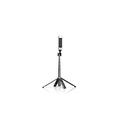 Rixus RXSF08 Aluminum High Quality Selfie Stick With Double Led Light Black
