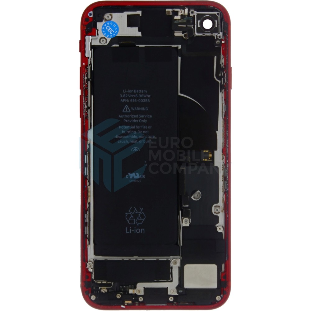 iPhone 8 Middle Frame OEM Pulled (A) Complete With Parts & Battery - Red