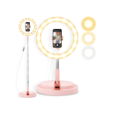 Rixus RXLG02 Superstar Selfie Ring Light Pink